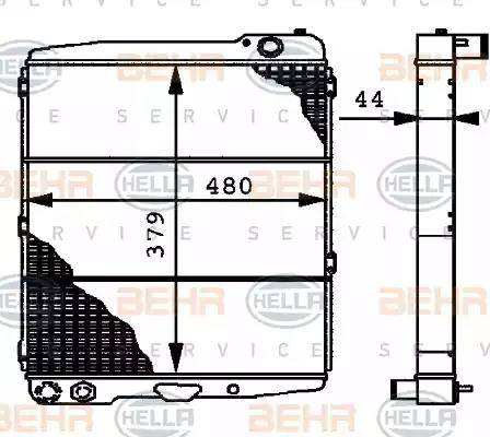 HELLA 8MK 376 715-031 - Радіатор, охолодження двигуна autozip.com.ua