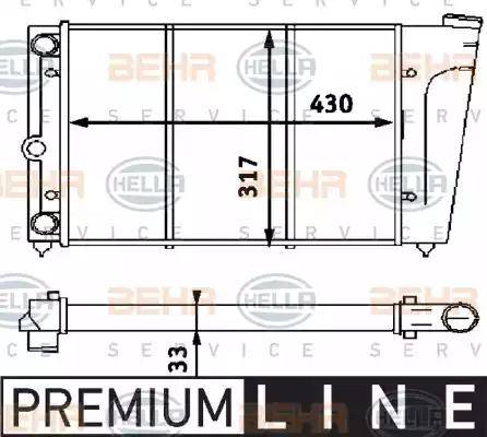 HELLA 8MK 376 715-151 - Радіатор, охолодження двигуна autozip.com.ua