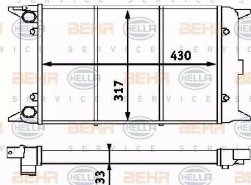 HELLA 8MK 376 715-121 - Радіатор, охолодження двигуна autozip.com.ua