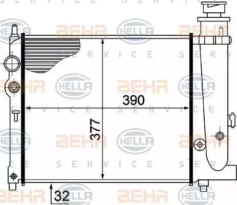 HELLA 8MK 376 715-391 - Радіатор, охолодження двигуна autozip.com.ua