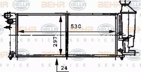 HELLA 8MK 376 716-471 - Радіатор, охолодження двигуна autozip.com.ua