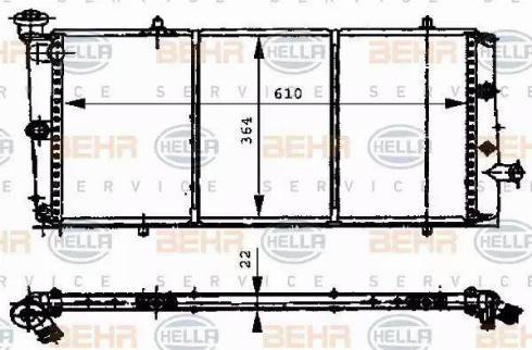 HELLA 8MK 376 716-001 - Радіатор, охолодження двигуна autozip.com.ua