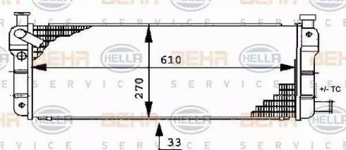 HELLA 8MK 376 716-131 - Радіатор, охолодження двигуна autozip.com.ua