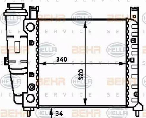 HELLA 8MK 376 716-711 - Радіатор, охолодження двигуна autozip.com.ua