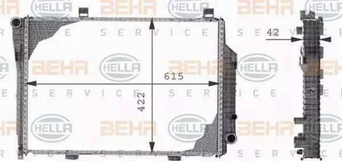 HELLA 8MK 376 710-351 - Радіатор, охолодження двигуна autozip.com.ua