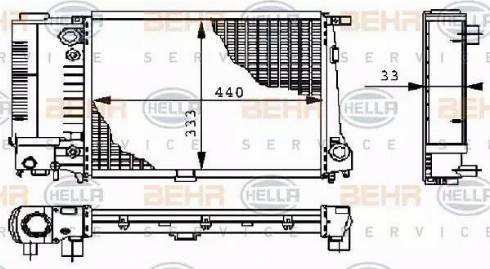 HELLA 8MK 376 711-591 - Радіатор, охолодження двигуна autozip.com.ua