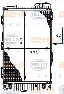 HELLA 8MK 376 711-581 - Радіатор, охолодження двигуна autozip.com.ua