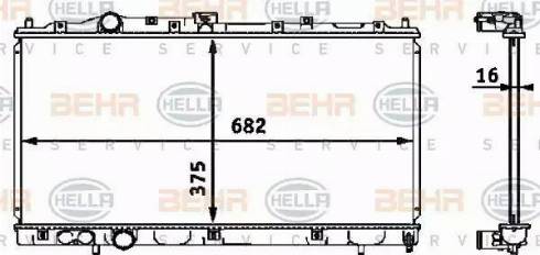 HELLA 8MK 376 718-411 - Радіатор, охолодження двигуна autozip.com.ua