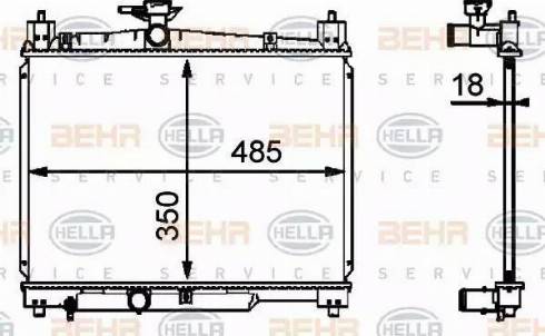 HELLA 8MK 376 718-421 - Радіатор, охолодження двигуна autozip.com.ua