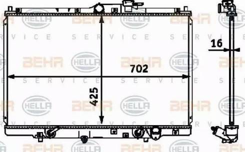 HELLA 8MK 376 718-521 - Радіатор, охолодження двигуна autozip.com.ua