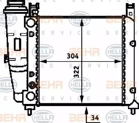 HELLA 8MK 376 713-501 - Радіатор, охолодження двигуна autozip.com.ua