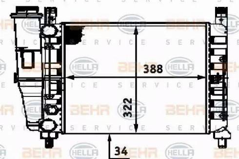 HELLA 8MK 376 713-521 - Радіатор, охолодження двигуна autozip.com.ua