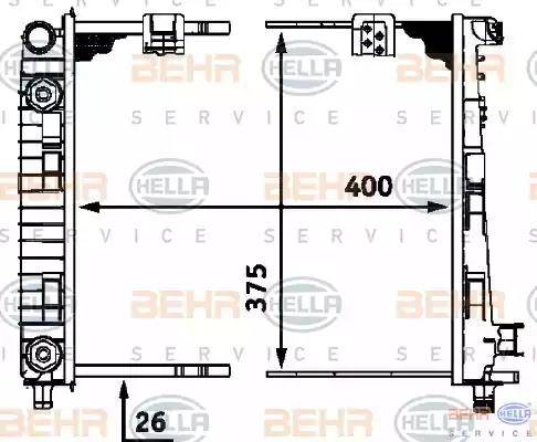 HELLA 8MK 376 713-064 - Радіатор, охолодження двигуна autozip.com.ua