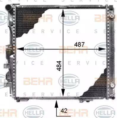 HELLA 8MK 376 713-294 - Радіатор, охолодження двигуна autozip.com.ua