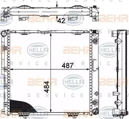 HELLA 8MK 376 712-431 - Радіатор, охолодження двигуна autozip.com.ua