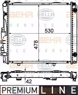 HELLA 8MK 376 712-421 - Радіатор, охолодження двигуна autozip.com.ua