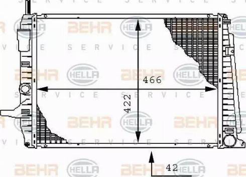 HELLA 8MK 376 712-561 - Радіатор, охолодження двигуна autozip.com.ua