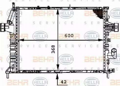 HELLA 8MK 376 712-604 - Радіатор, охолодження двигуна autozip.com.ua