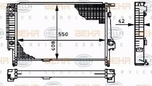 HELLA 8MK 376 712-181 - Радіатор, охолодження двигуна autozip.com.ua