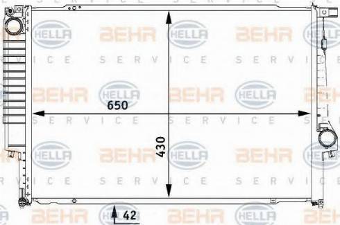 HELLA 8MK 376 712-124 - Радіатор, охолодження двигуна autozip.com.ua