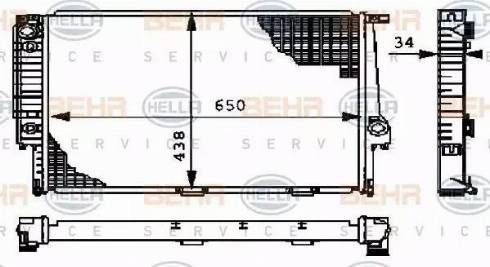 HELLA 8MK 376 712-381 - Радіатор, охолодження двигуна autozip.com.ua