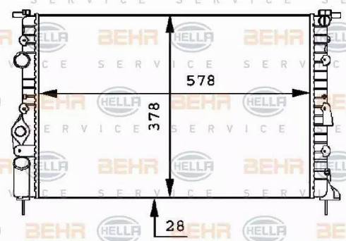 HELLA 8MK 376 717-451 - Радіатор, охолодження двигуна autozip.com.ua