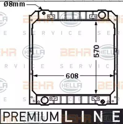 HELLA 8MK 376 717-561 - Радіатор, охолодження двигуна autozip.com.ua