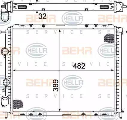 HELLA 8MK 376 717-791 - Радіатор, охолодження двигуна autozip.com.ua