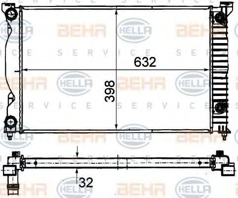 HELLA 8MK 376 780-251 - Радіатор, охолодження двигуна autozip.com.ua