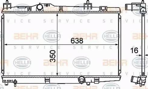 HELLA 8MK 376 781-141 - Радіатор, охолодження двигуна autozip.com.ua