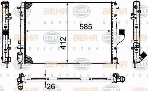 HELLA 8MK 376 787-651 - Радіатор, охолодження двигуна autozip.com.ua