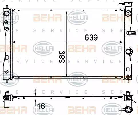 HELLA 8MK 376 735-401 - Радіатор, охолодження двигуна autozip.com.ua