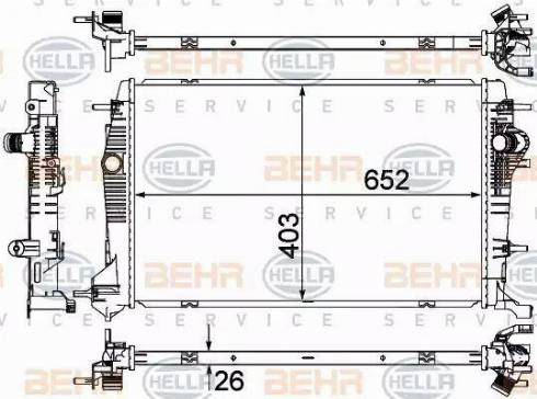 HELLA 8MK 376 735-391 - Радіатор, охолодження двигуна autozip.com.ua