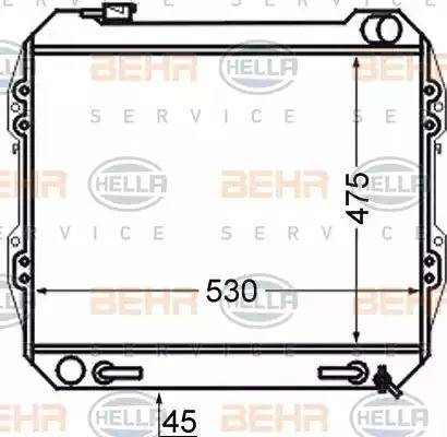 HELLA 8MK 376 724-551 - Радіатор, охолодження двигуна autozip.com.ua