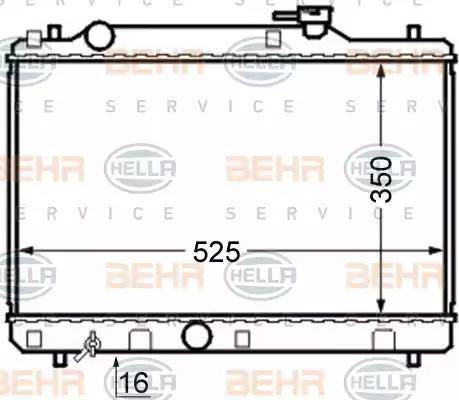 HELLA 8MK 376 724-581 - Радіатор, охолодження двигуна autozip.com.ua