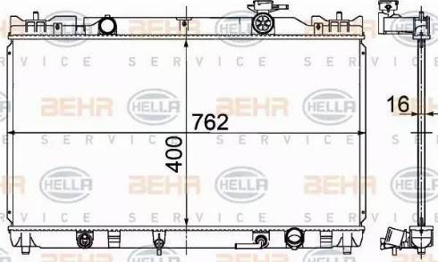 HELLA 8MK 376 724-571 - Радіатор, охолодження двигуна autozip.com.ua