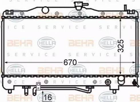 HELLA 8MK 376 724-641 - Радіатор, охолодження двигуна autozip.com.ua