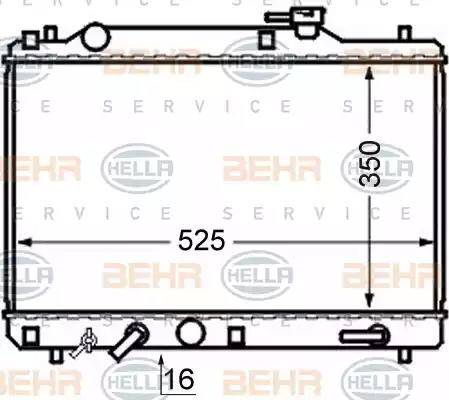 HELLA 8MK 376 724-701 - Радіатор, охолодження двигуна autozip.com.ua