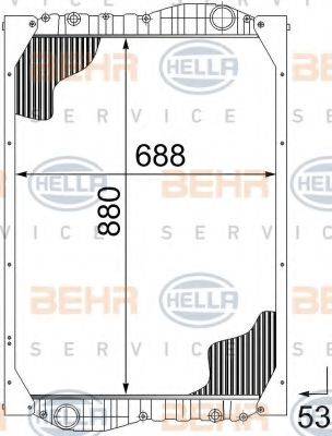 HELLA 8MK 376 726-571 - Радіатор, охолодження двигуна autozip.com.ua