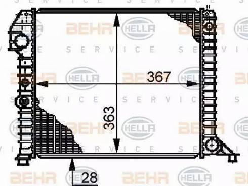 HELLA 8MK 376 720-471 - Радіатор, охолодження двигуна autozip.com.ua