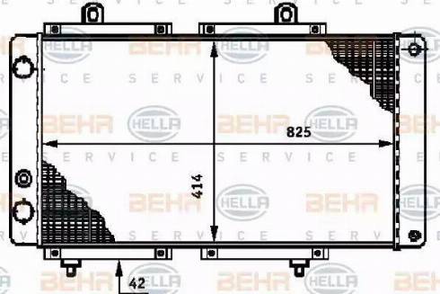 HELLA 8MK 376 720-071 - Радіатор, охолодження двигуна autozip.com.ua