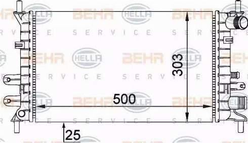 HELLA 8MK 376 720-191 - Радіатор, охолодження двигуна autozip.com.ua