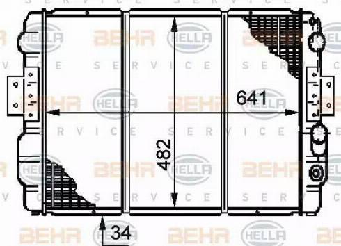 HELLA 8MK 376 720-361 - Радіатор, охолодження двигуна autozip.com.ua