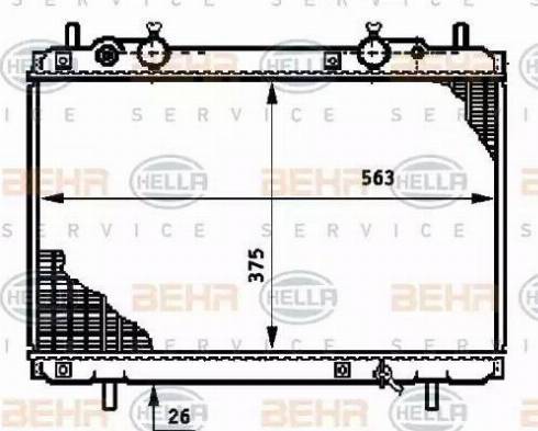 HELLA 8MK 376 720-761 - Радіатор, охолодження двигуна autozip.com.ua