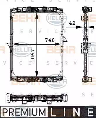 HELLA 8MK 376 721-541 - Радіатор, охолодження двигуна autozip.com.ua