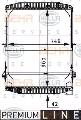 HELLA 8MK 376 721-581 - Радіатор, охолодження двигуна autozip.com.ua