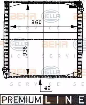 HELLA 8MK 376 721-621 - Радіатор, охолодження двигуна autozip.com.ua