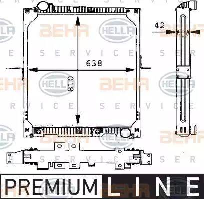 HELLA 8MK 376 721-151 - Радіатор, охолодження двигуна autozip.com.ua