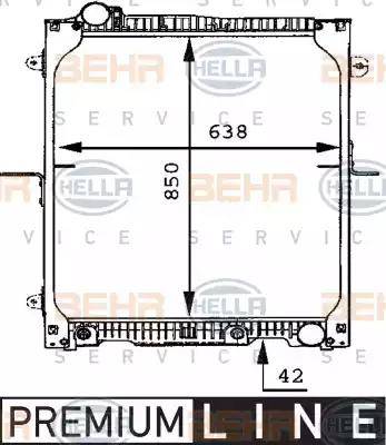 HELLA 8MK 376 721-171 - Радіатор, охолодження двигуна autozip.com.ua