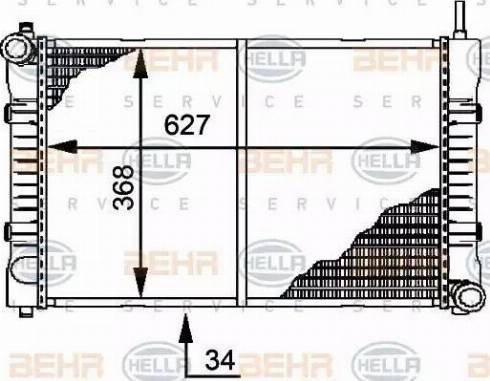 HELLA 8MK 376 721-291 - Радіатор, охолодження двигуна autozip.com.ua